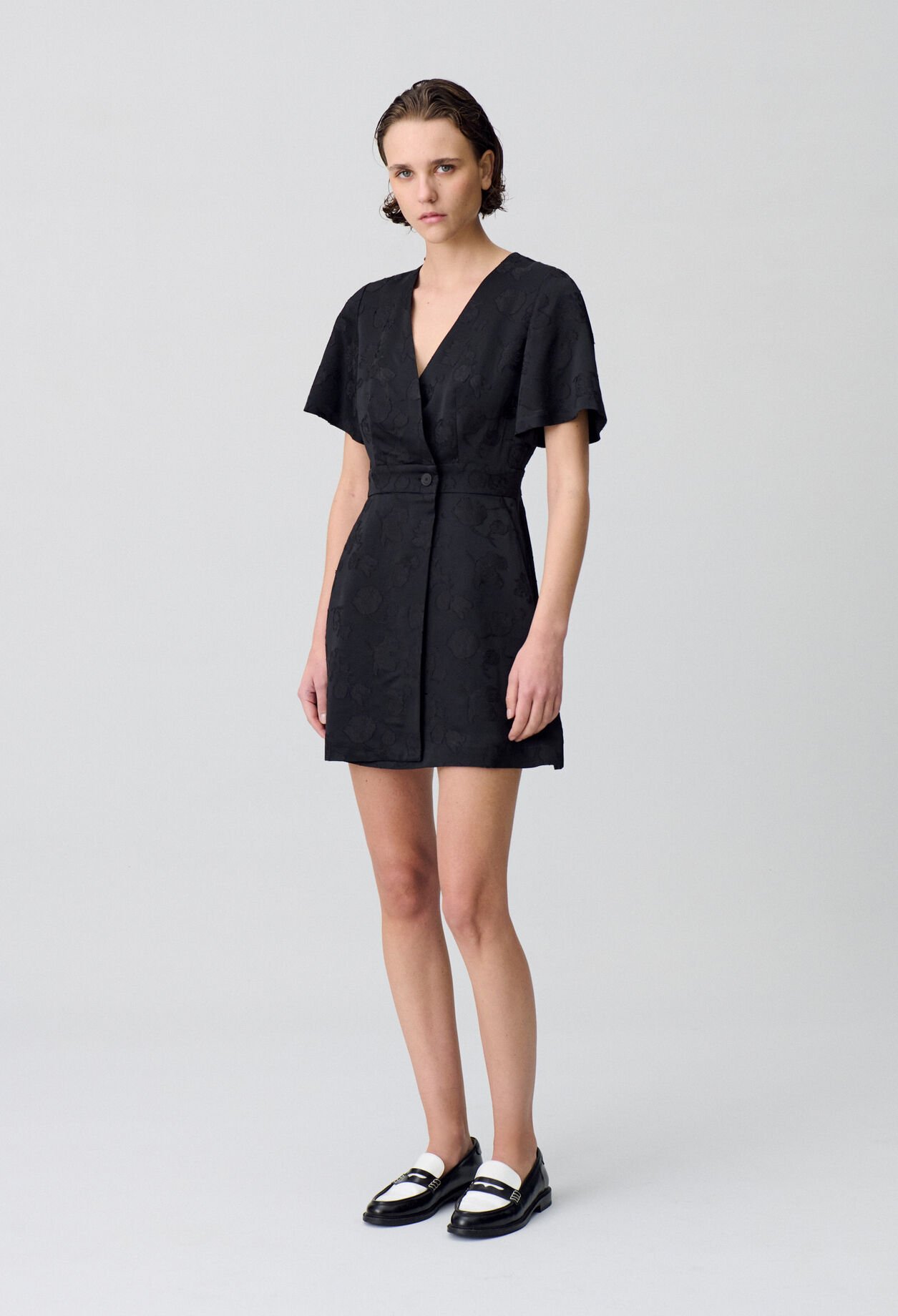 Wrap-Style Mini Dress