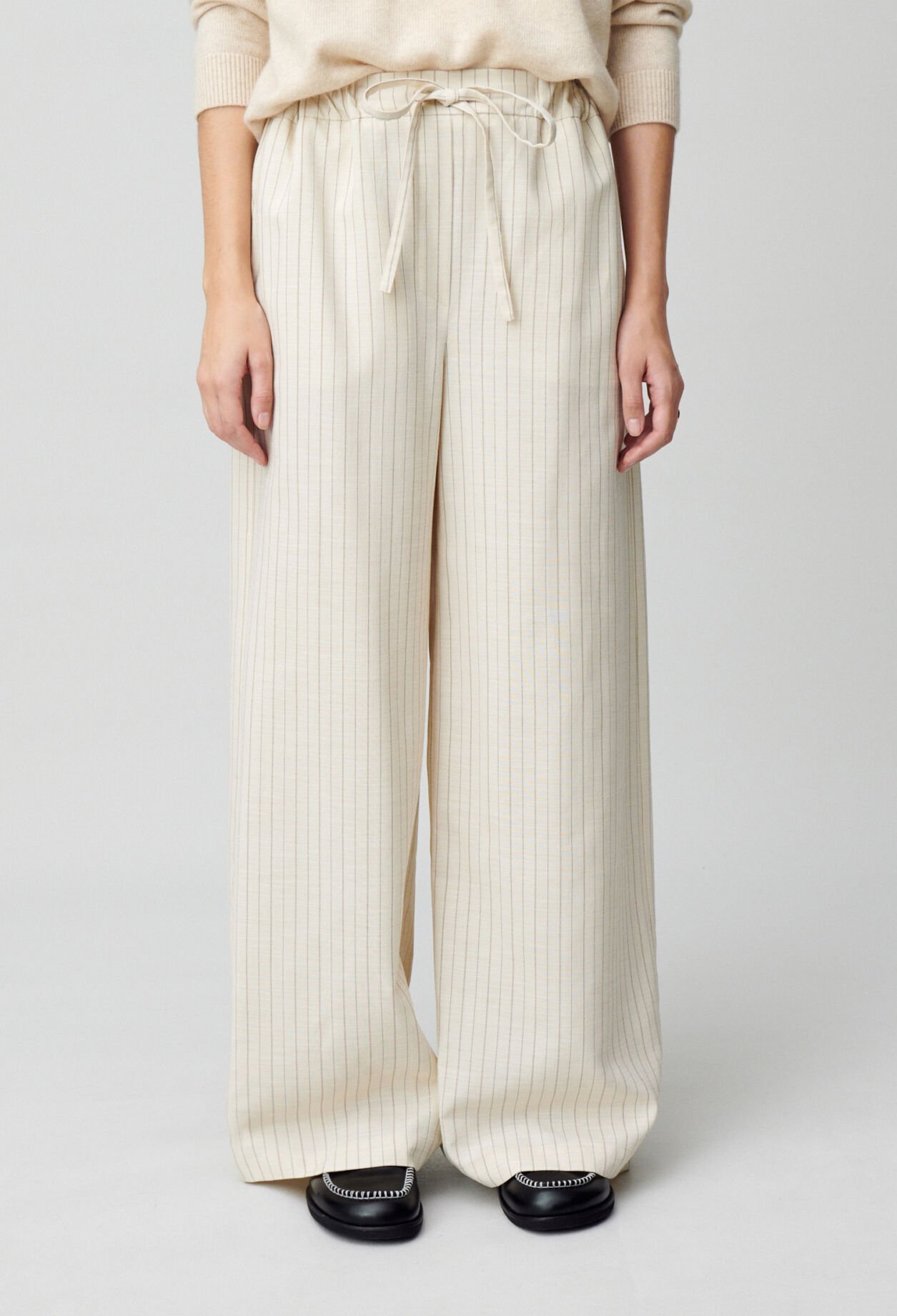 Wide striped trousers