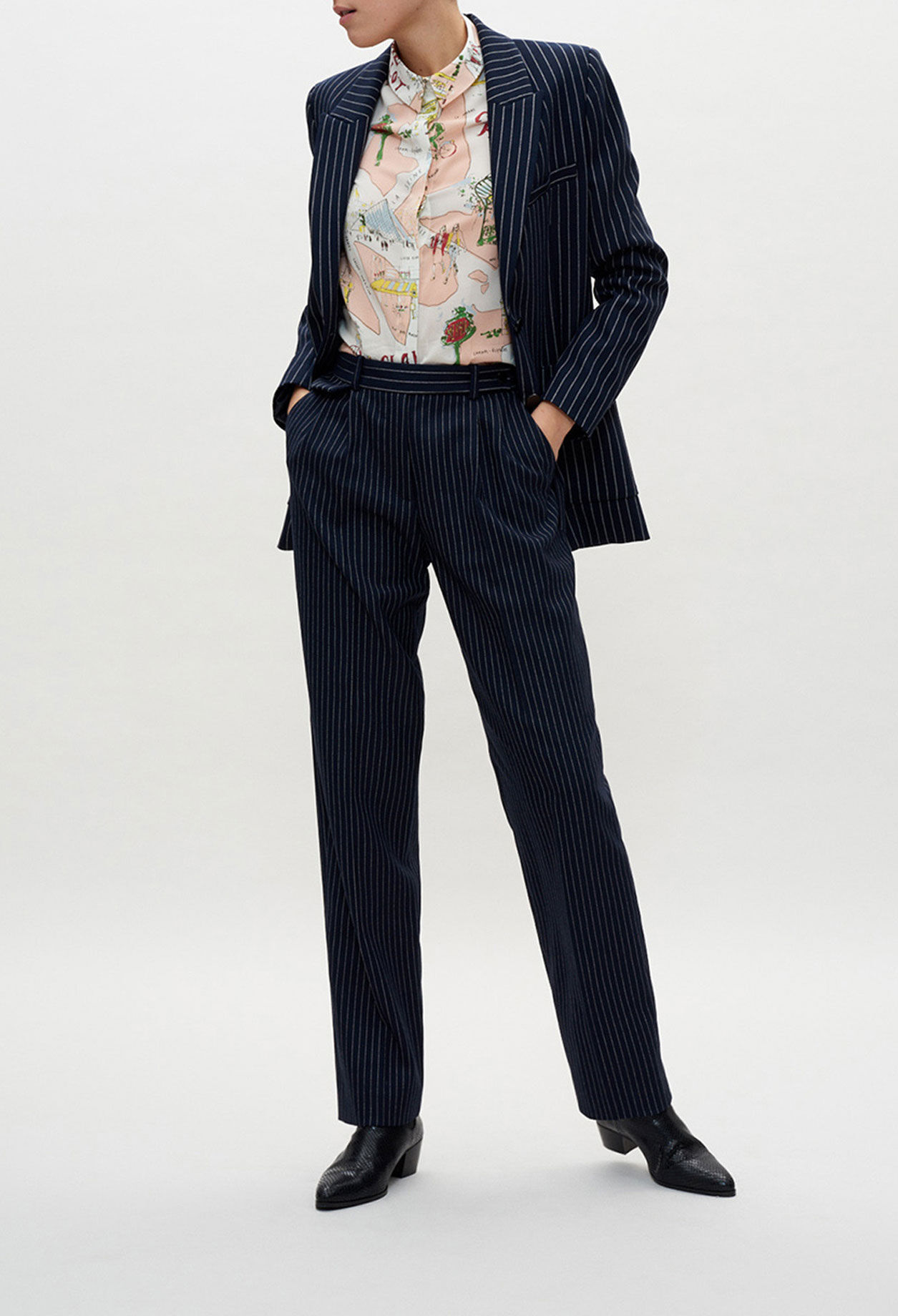 Striped suit trousers