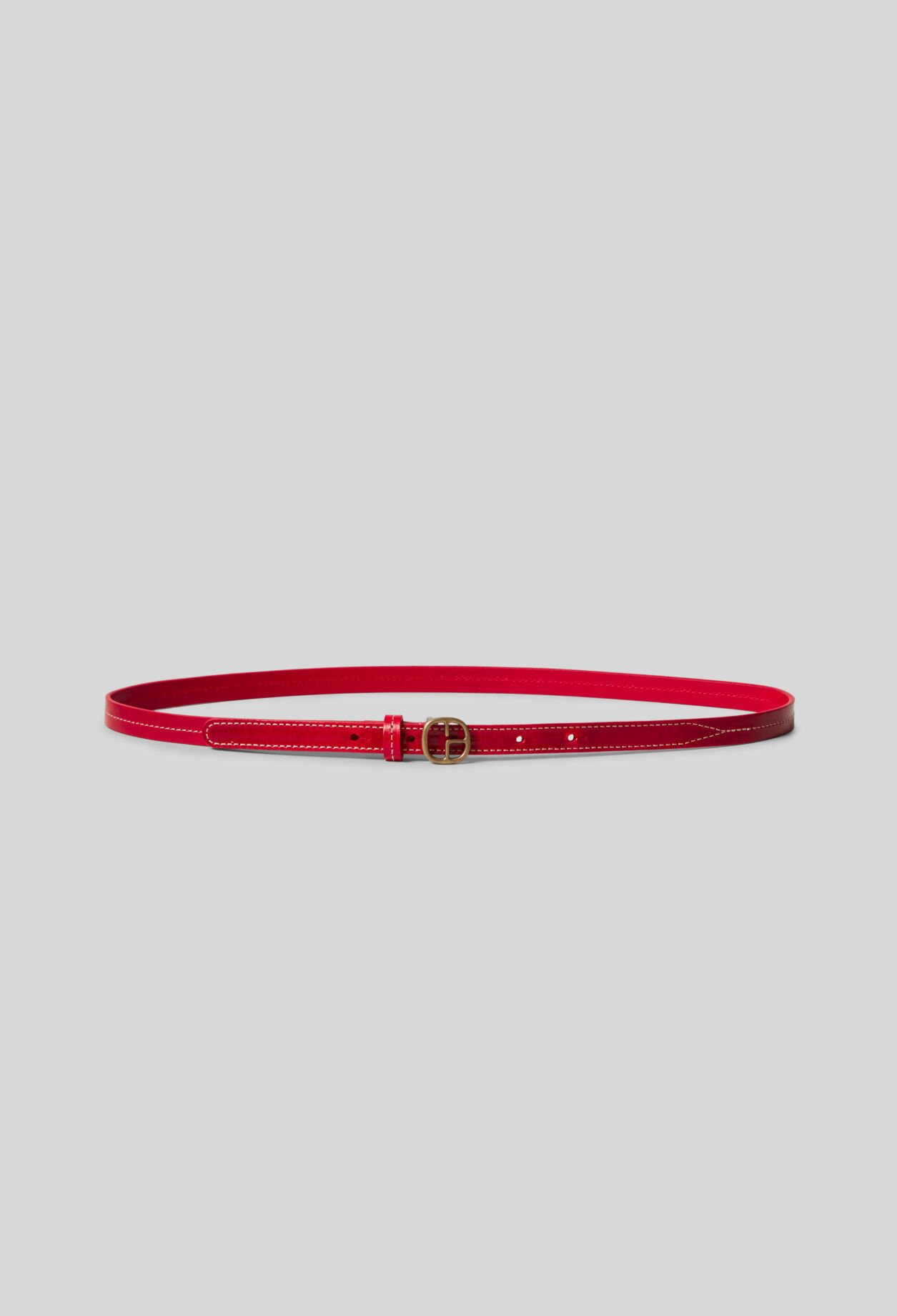 Contrasting leather belt