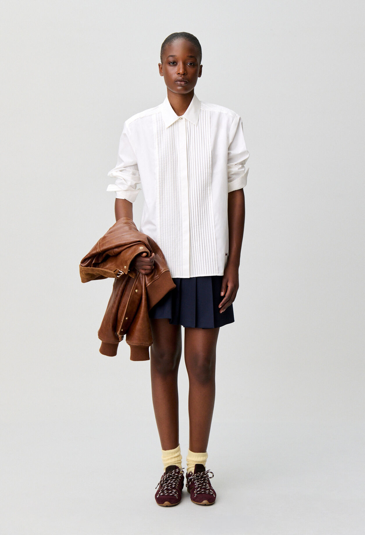 Claudie embroidered poplin shirt