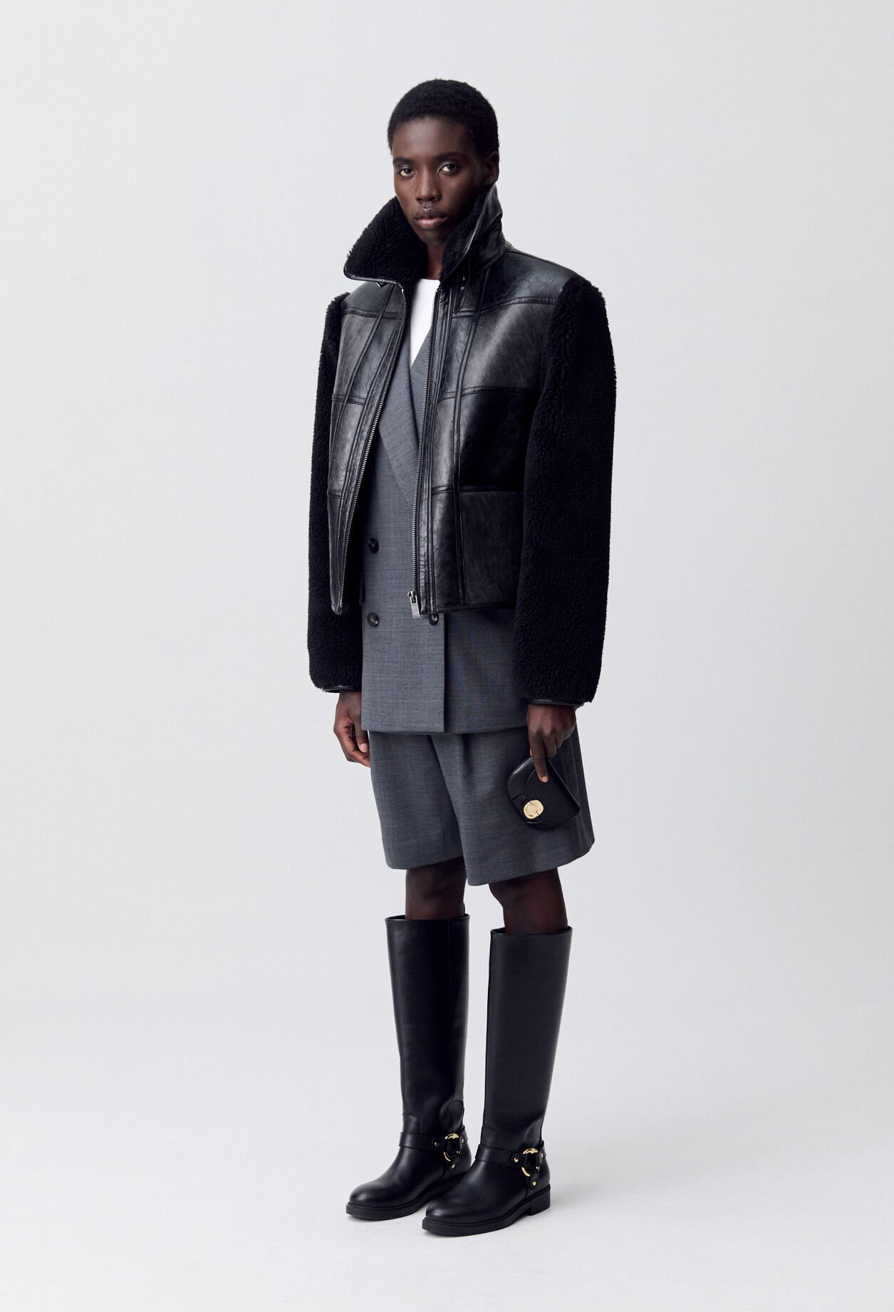 Mixed-material jacket