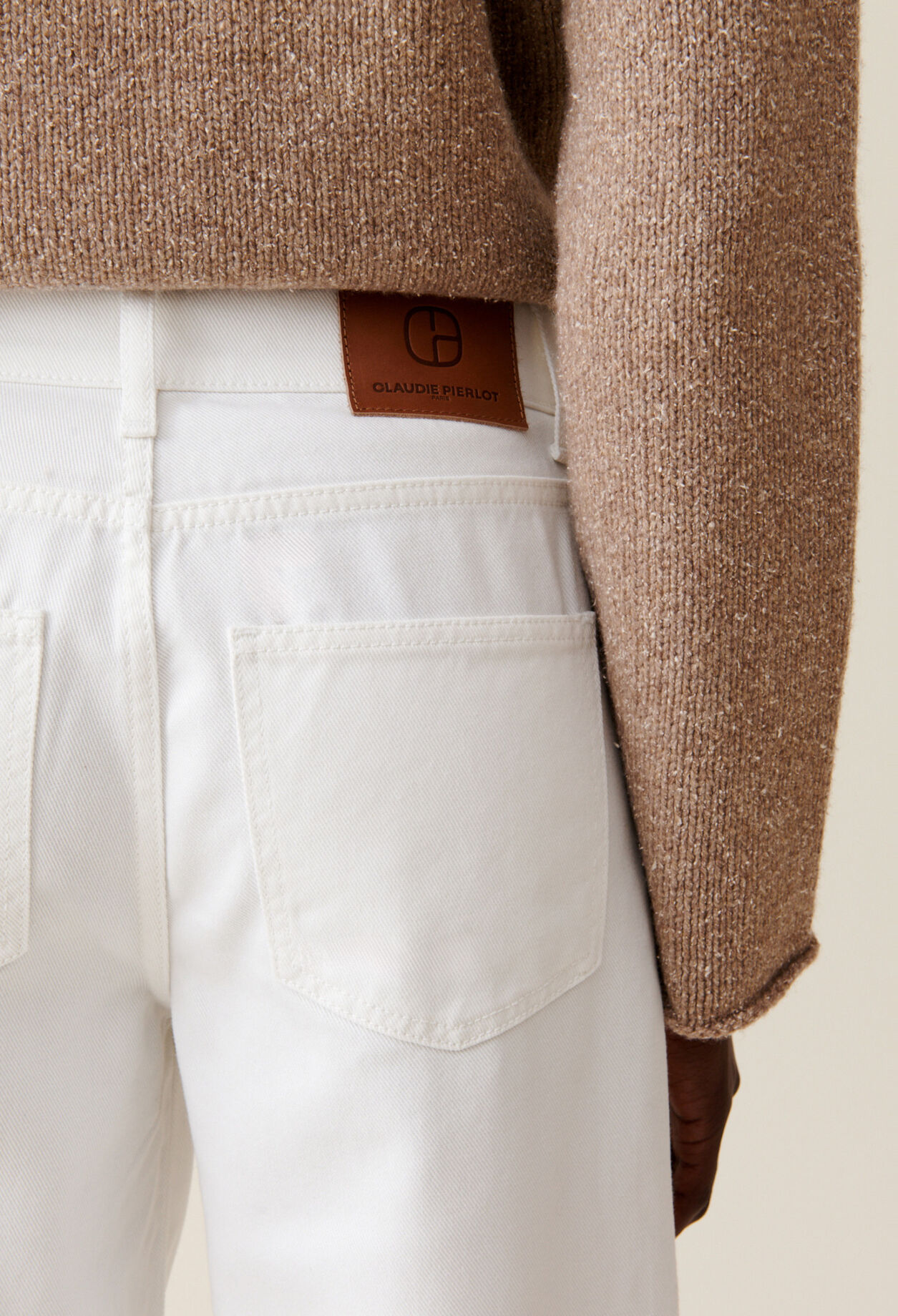 Ecru Michel Baggy Straight Jeans