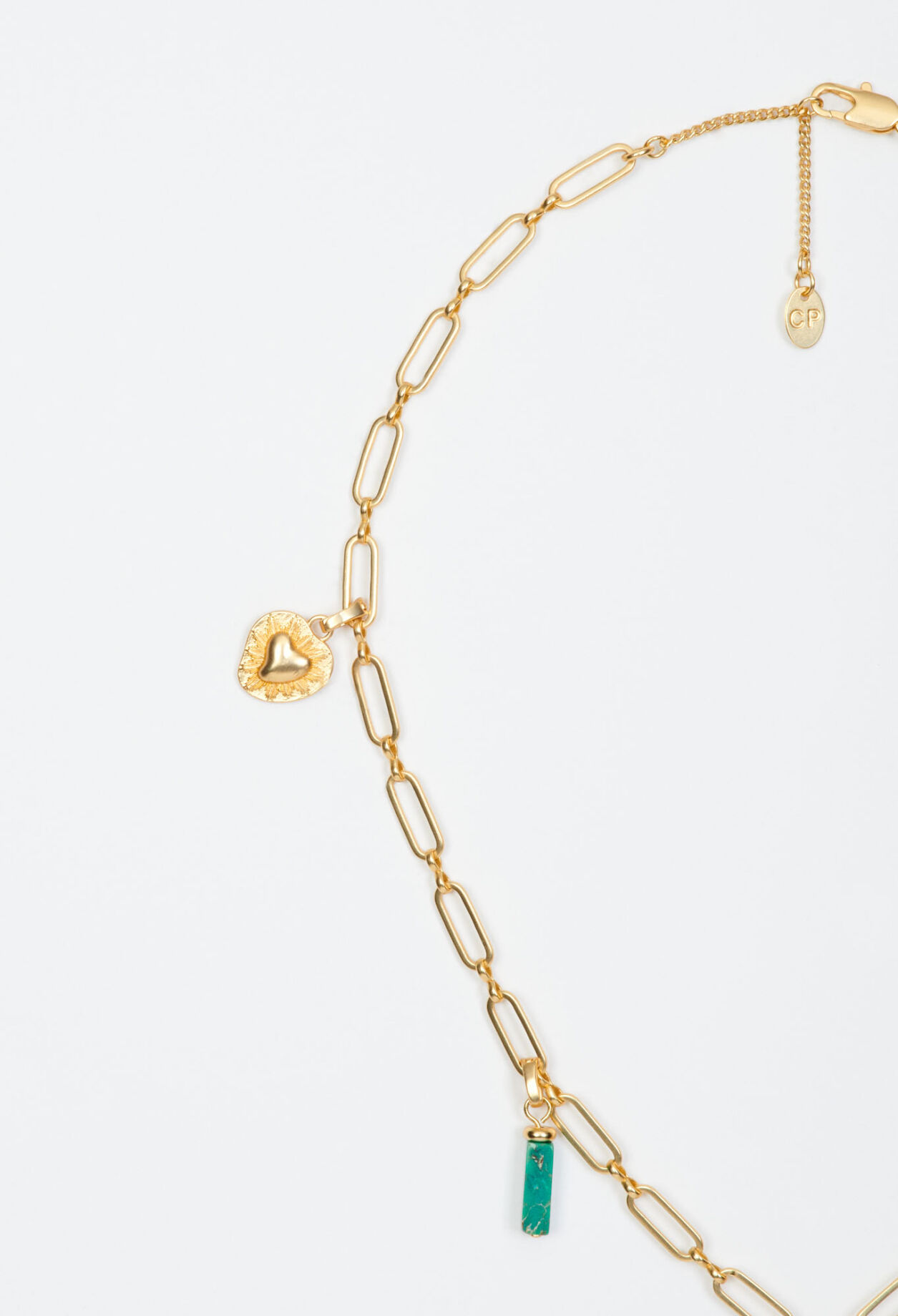 Gold chain link necklace