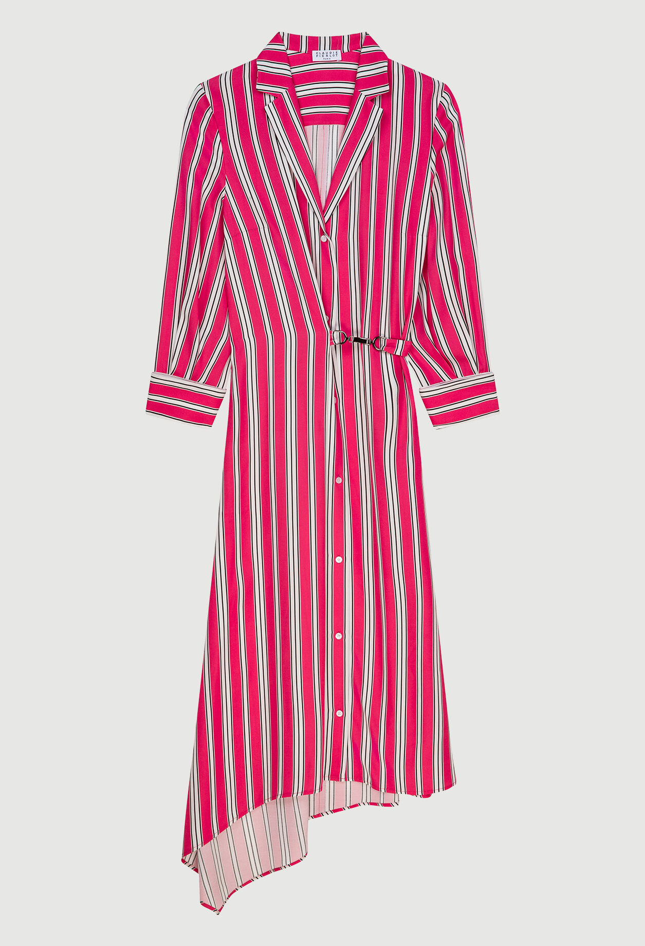 Striped mid-length dress
