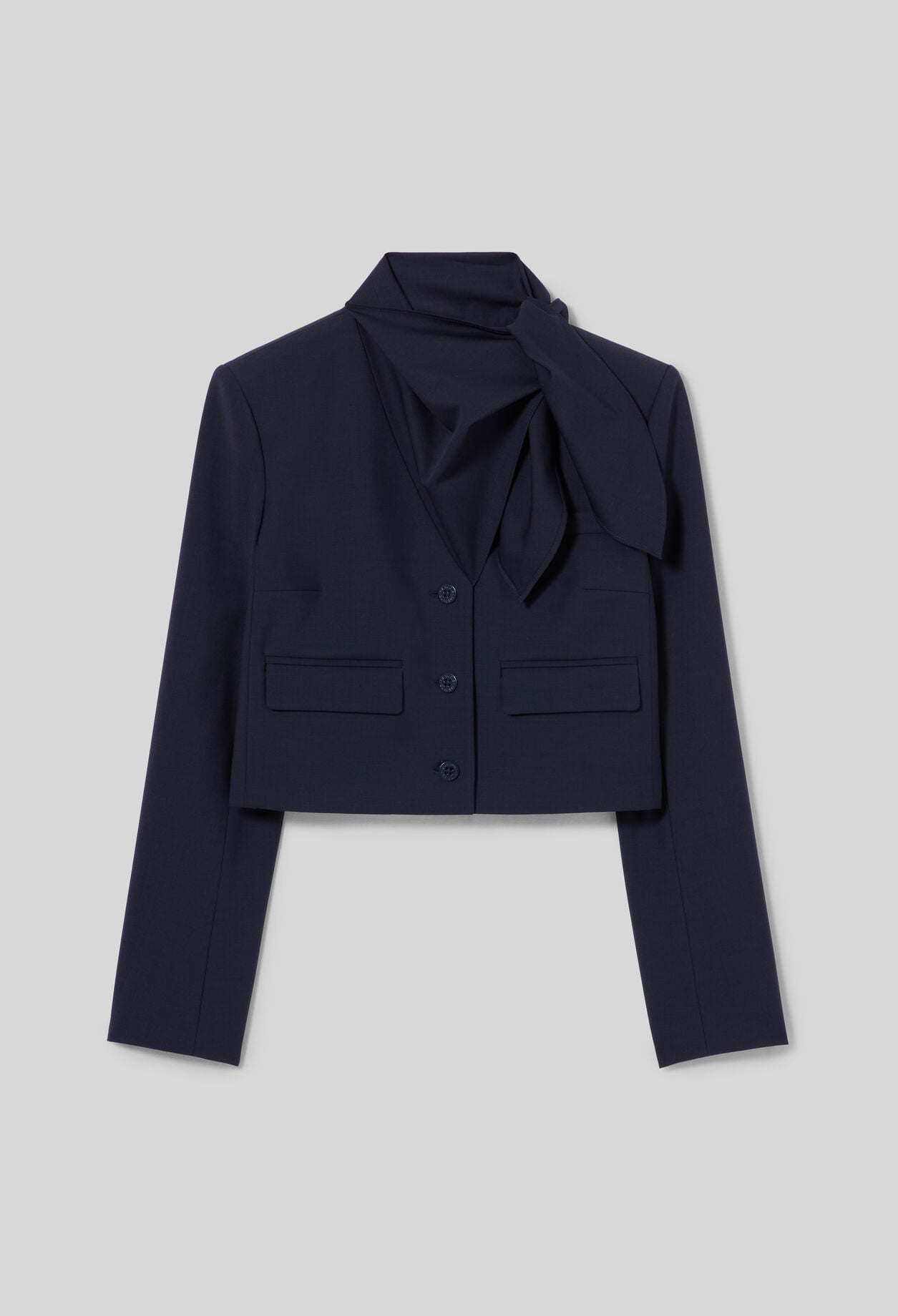 Wool blend box jacket