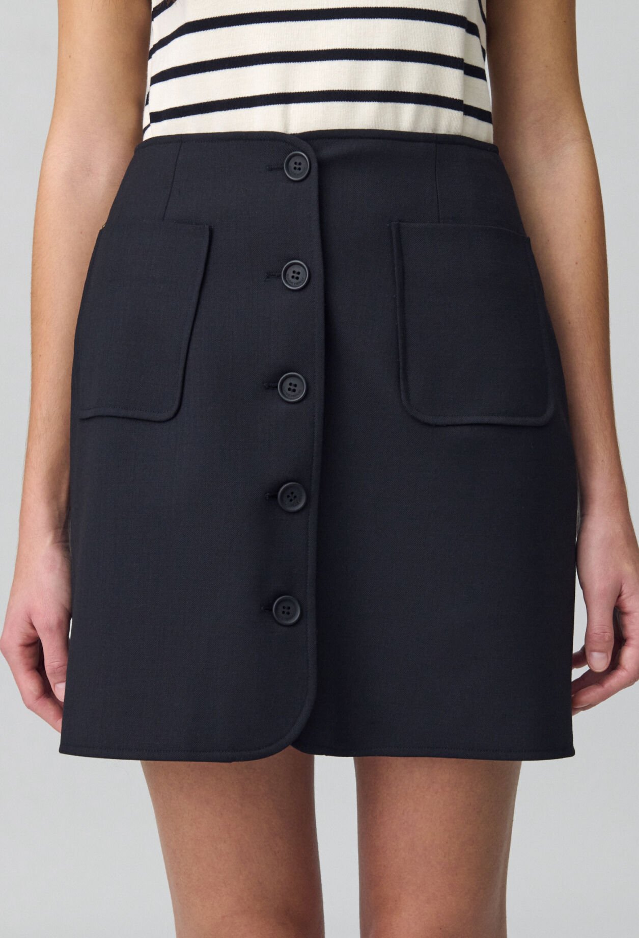 Buttoned mini skirt