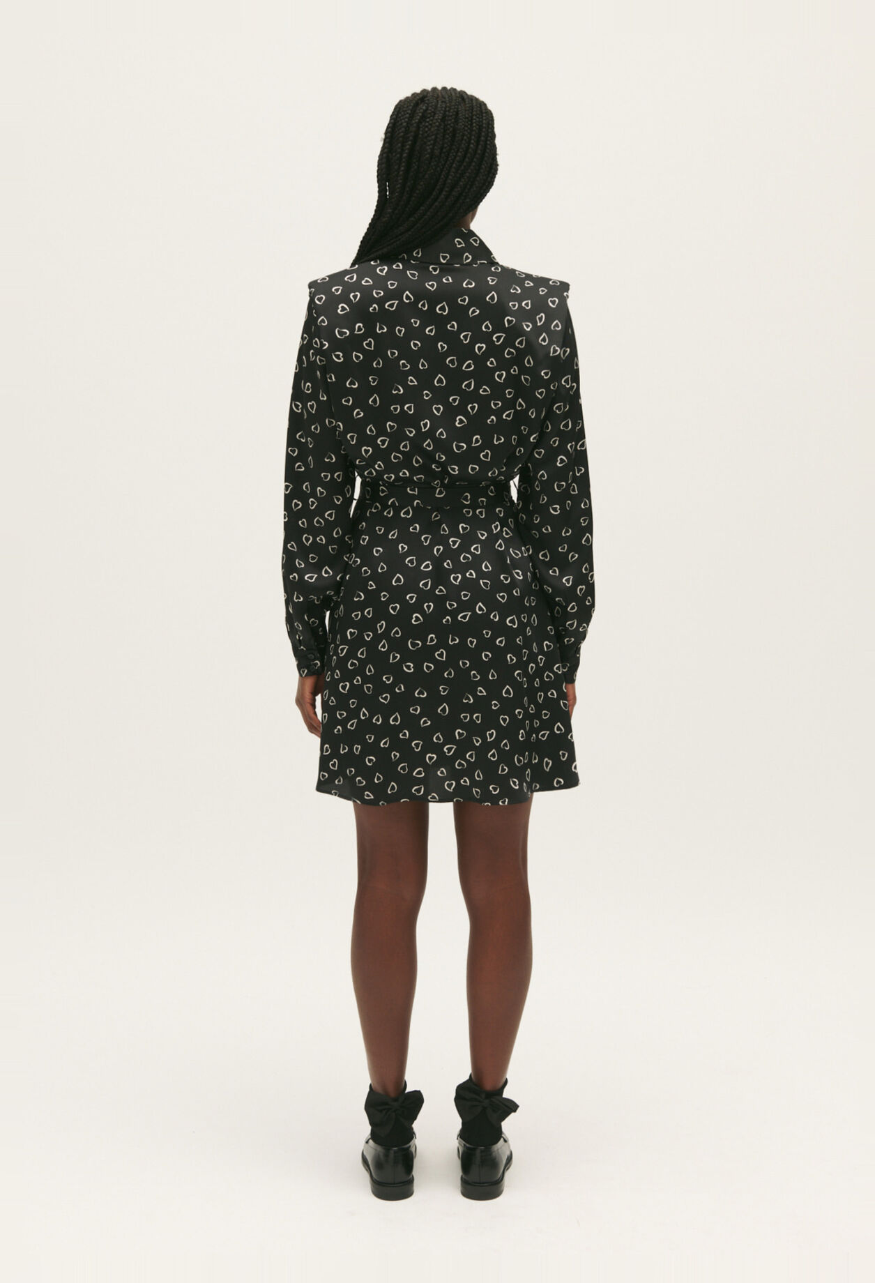 Short heart print dress