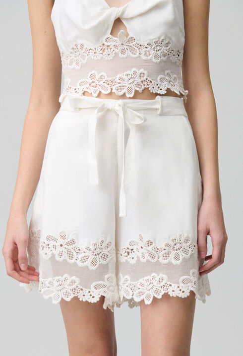 Embroidered Plus Size Shorts