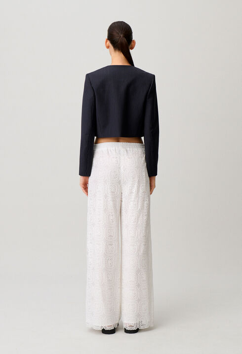 Flowy trousers with lace