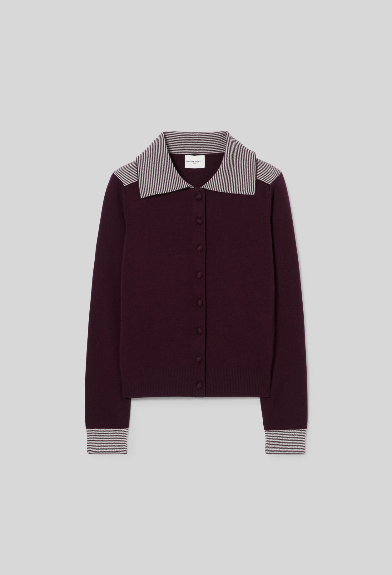 Striped wool sailor cardigan