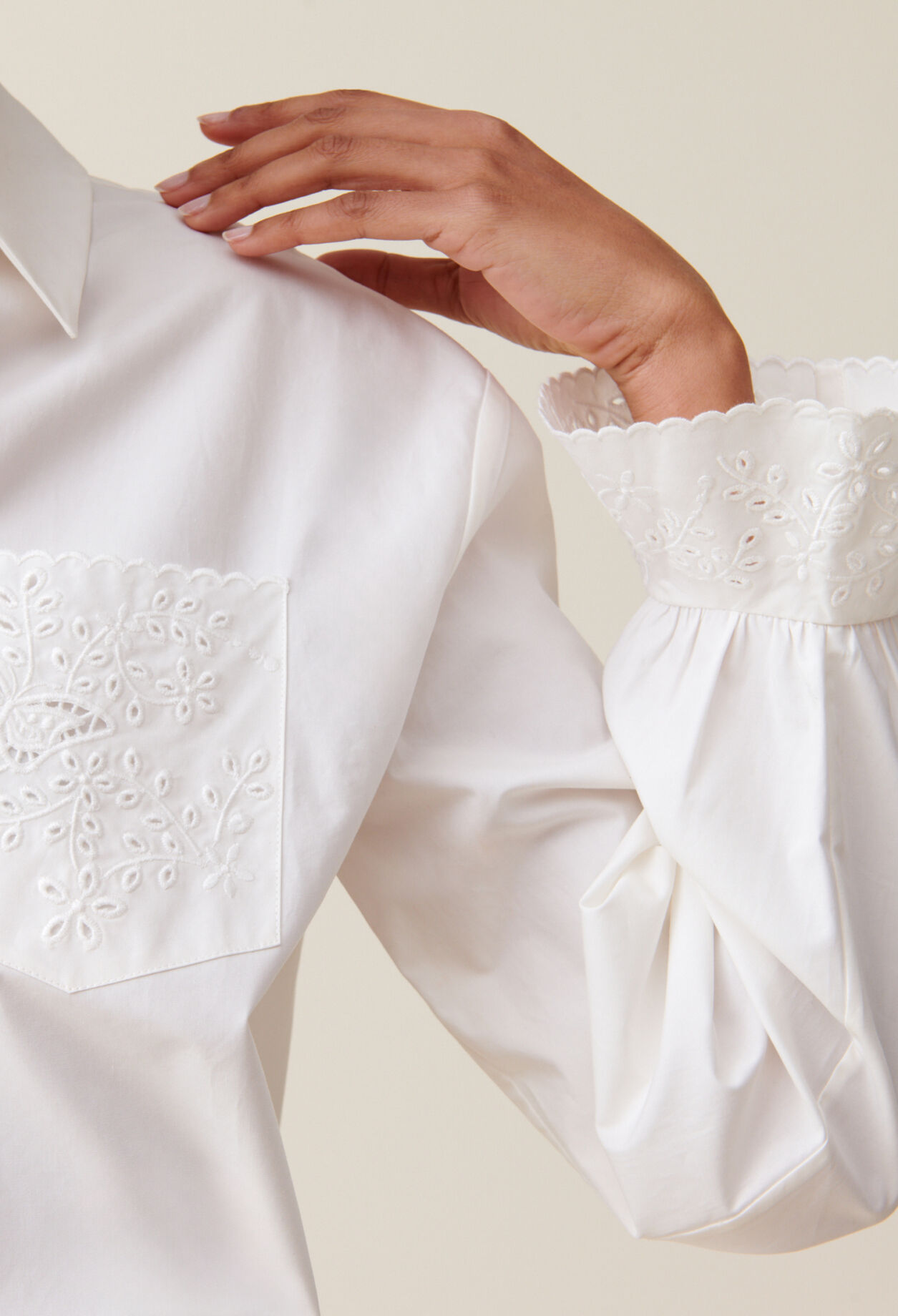 Embroidered White Shirt