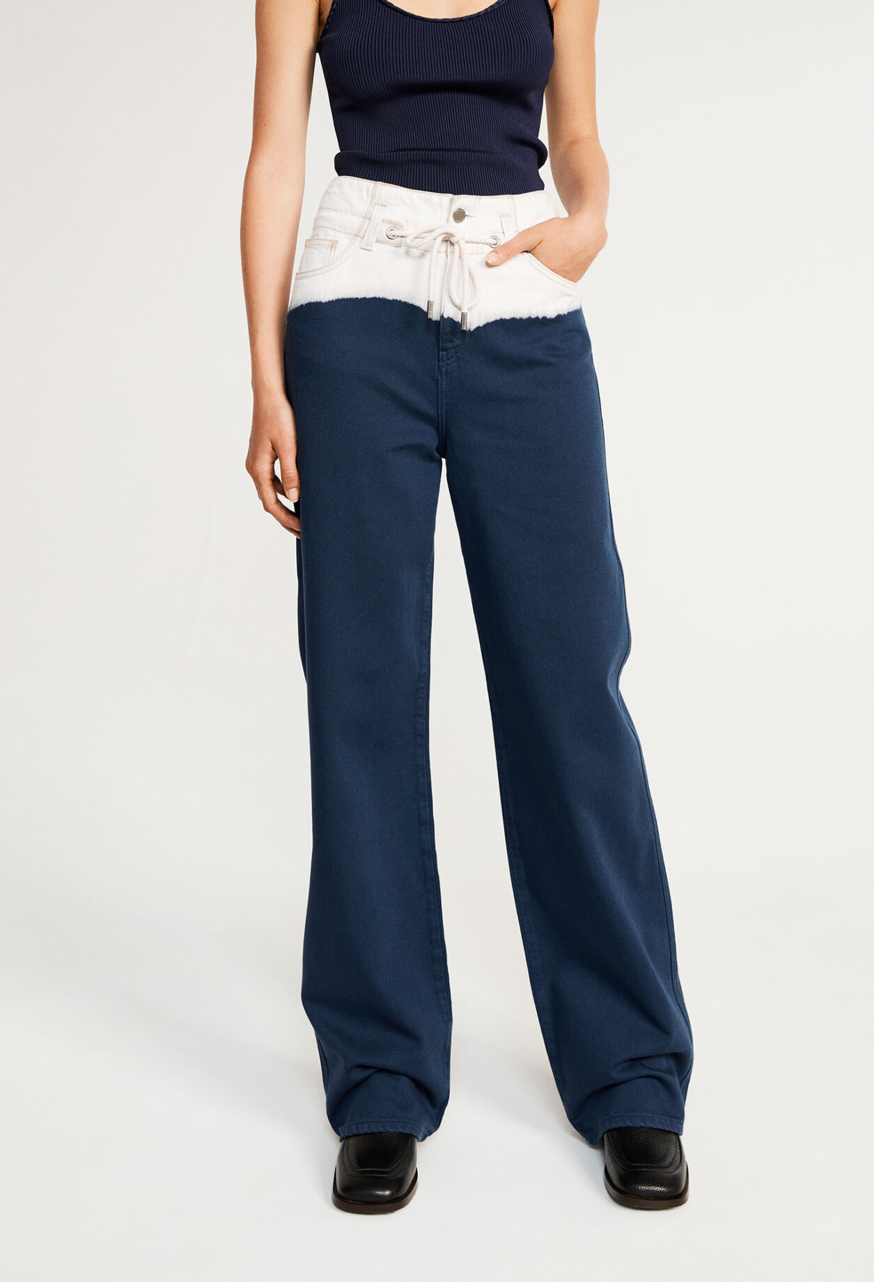 Straight fit ecowash denim jeans
