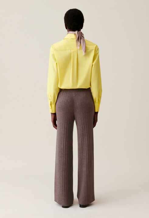 Flared Knit Trousers