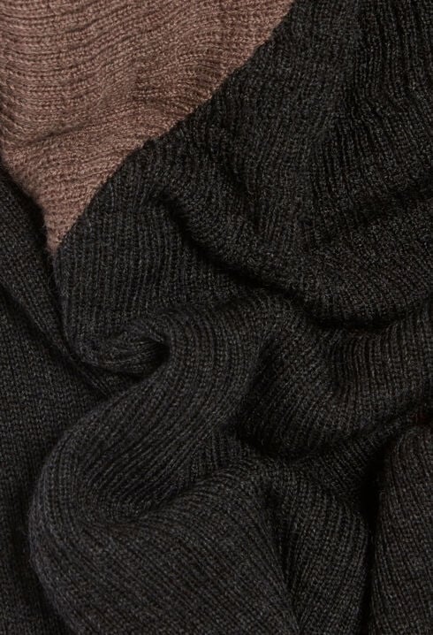 Marled grey ribbed jumper