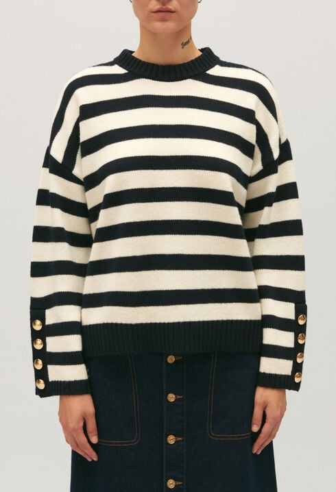 Two-tone oversized jumper