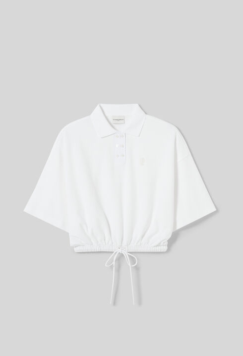 Cotton polo neck T-shirt