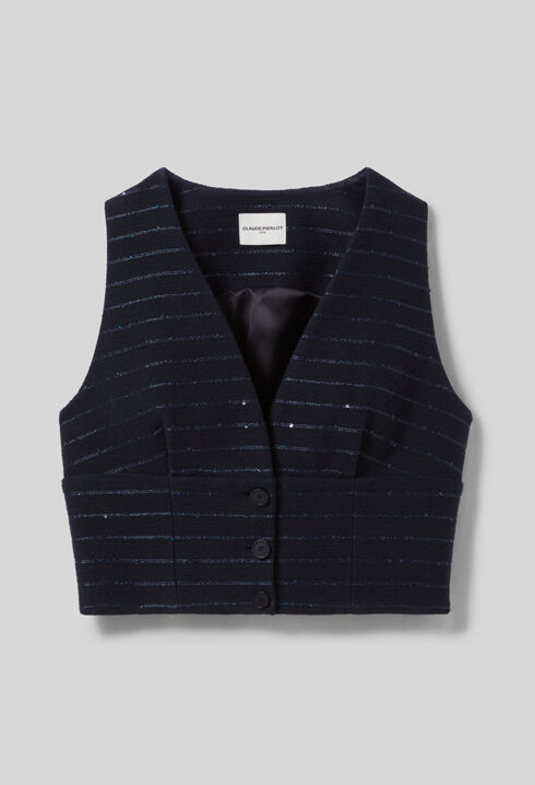 Striped blazer top