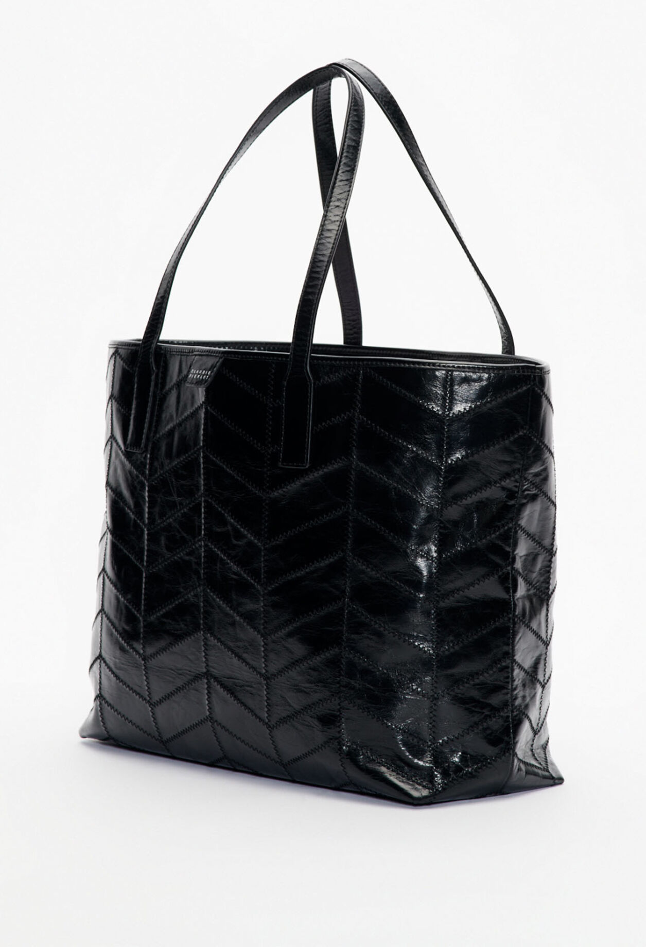 Leather tote bag