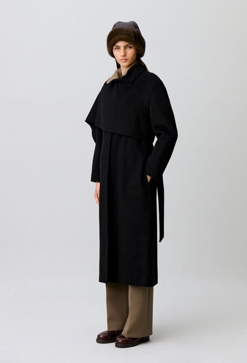 Long draped coat