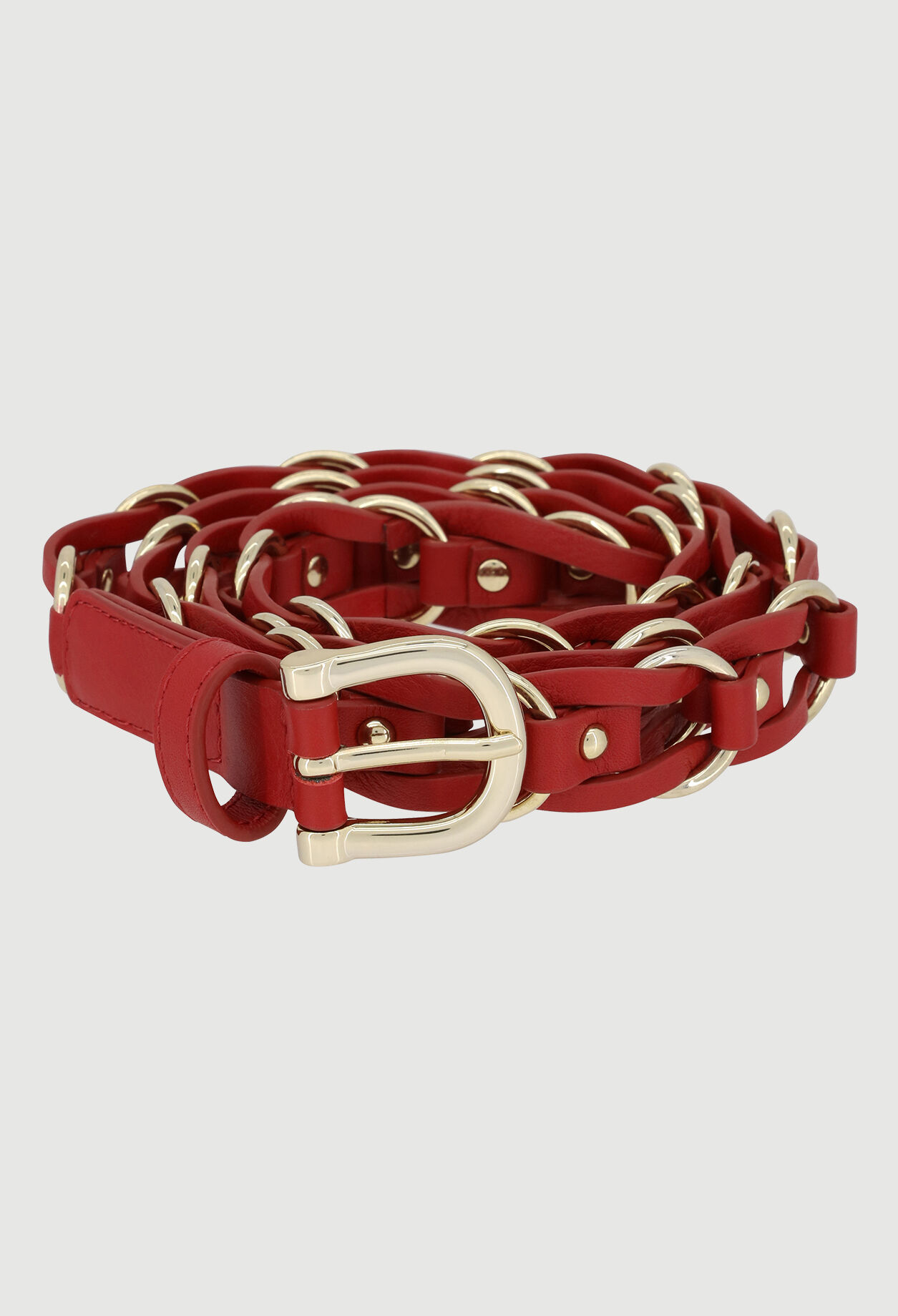 Leather link belt