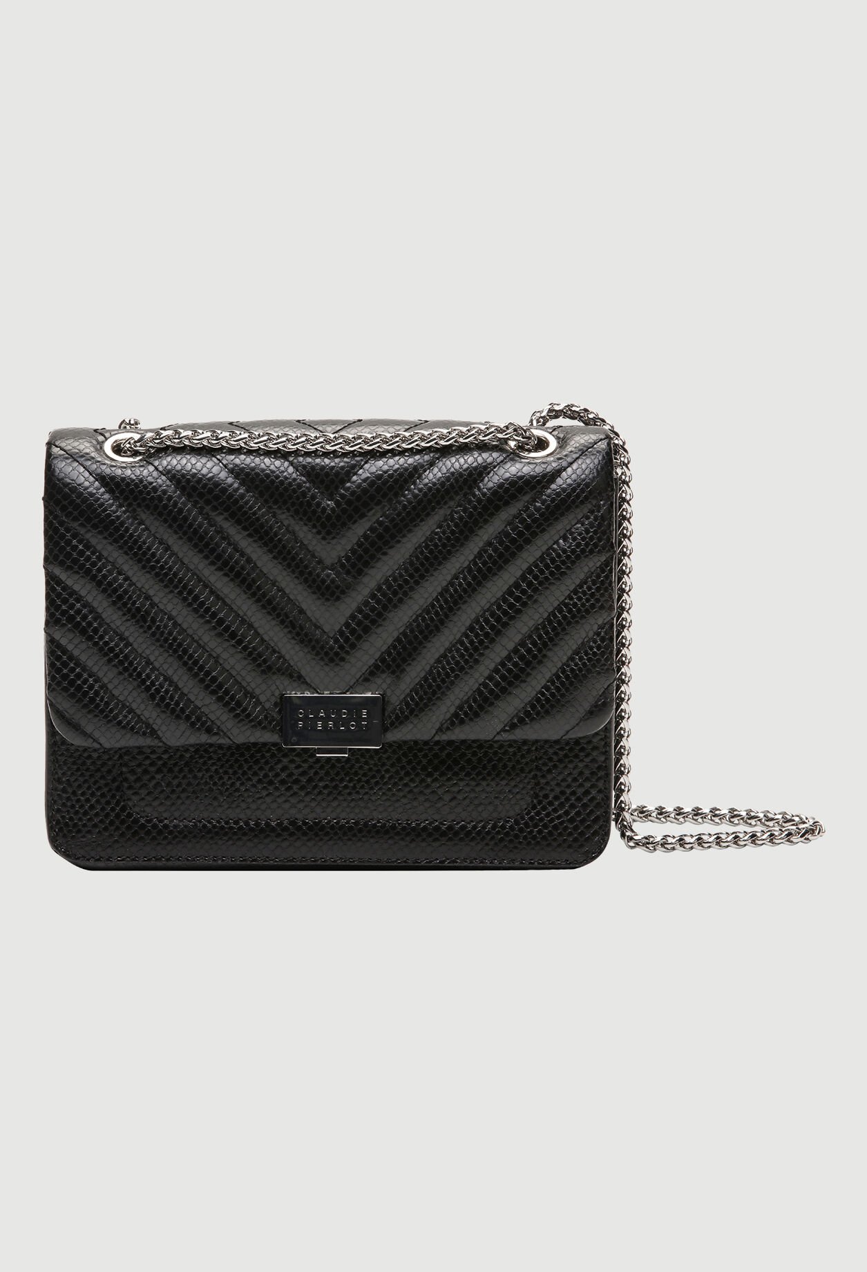 Python-effect leather bag