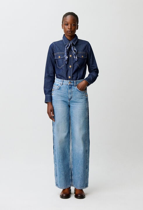 Organic cotton jeans gold details