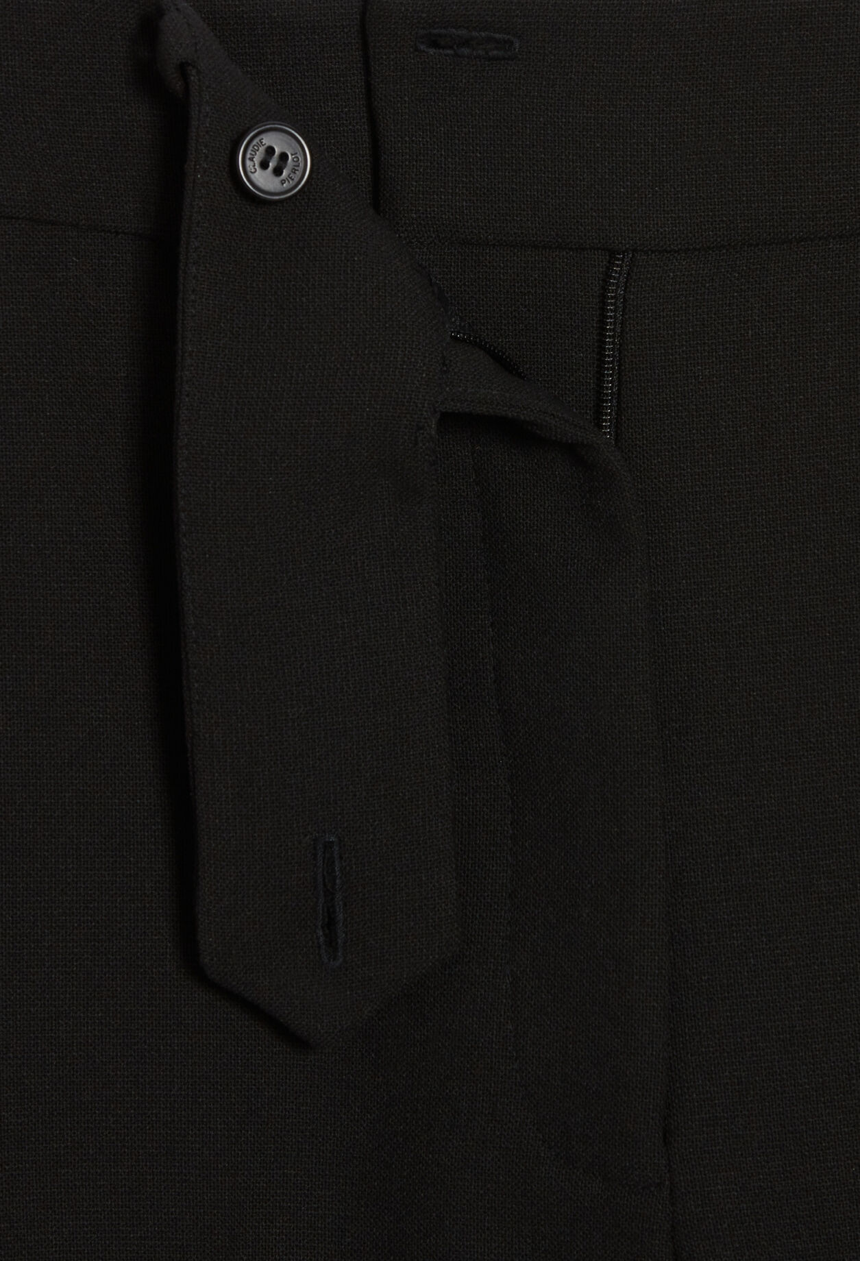 Black straight-leg trousers