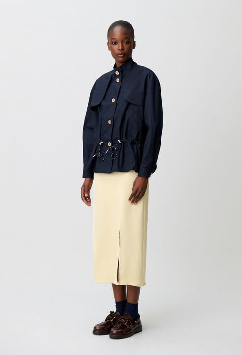Waxed gabardine jacket