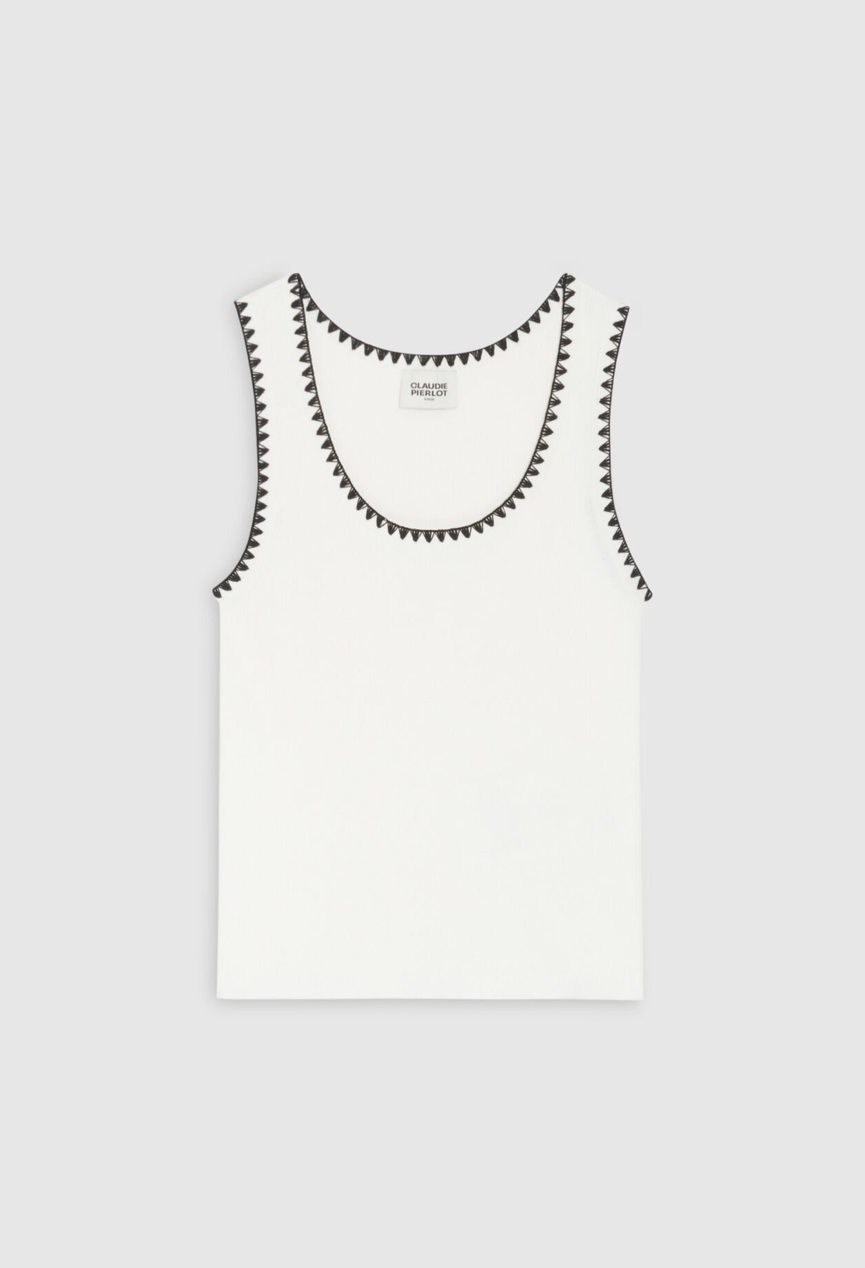 Ecru ribbed vest