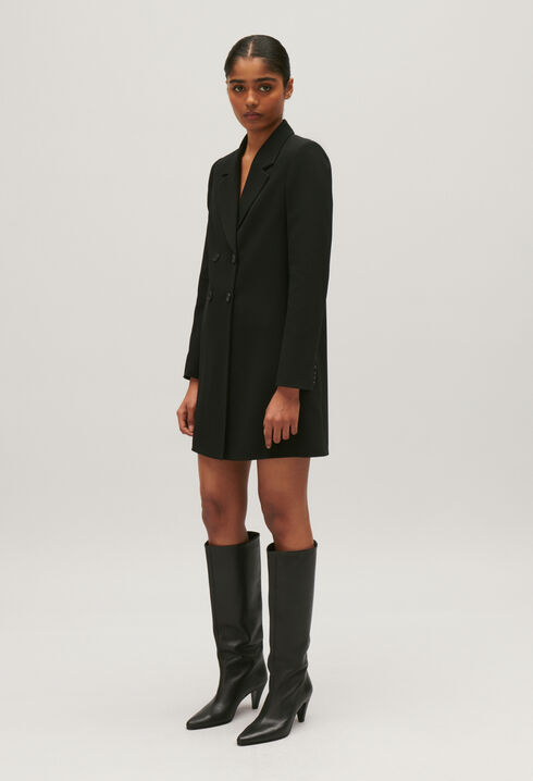 Short black suit dress