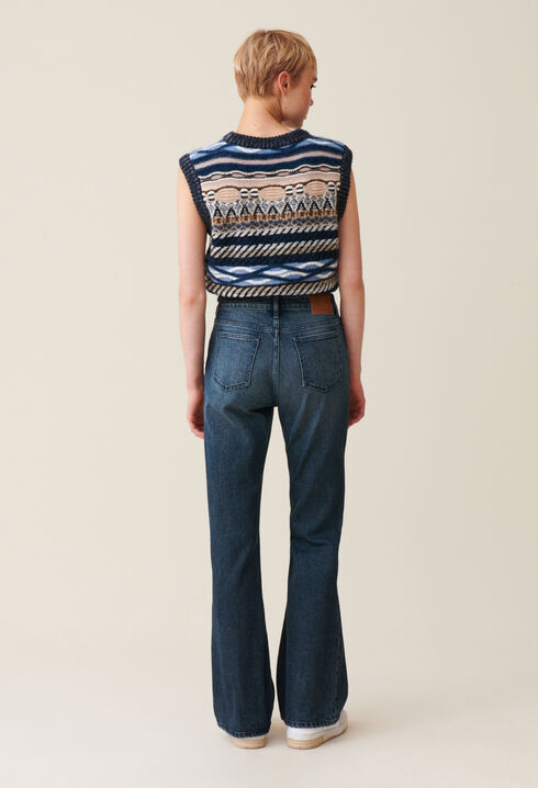 Flared denim jeans