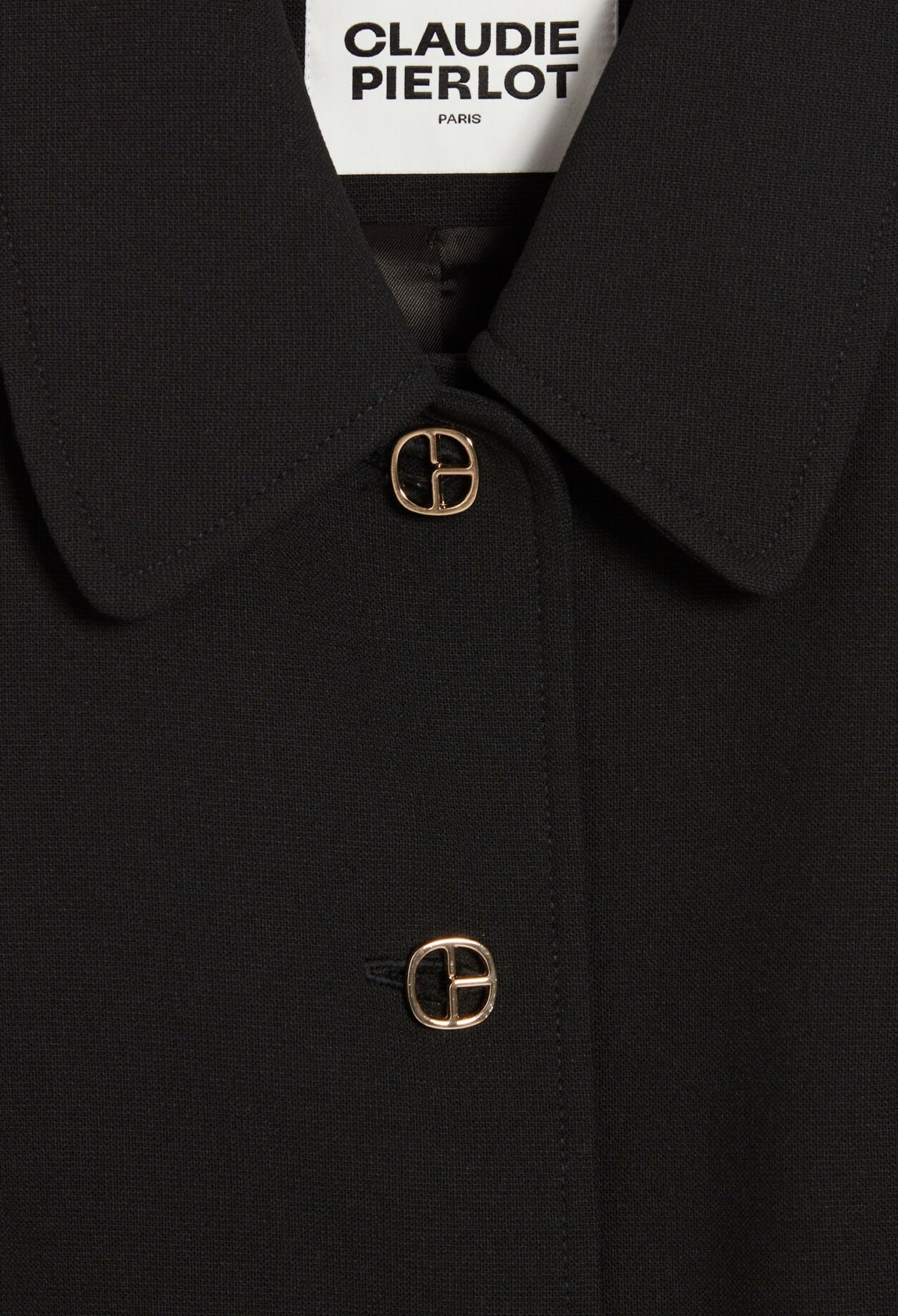 Black cropped suit jacket