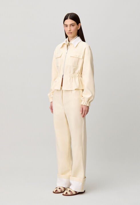 Fitted vanilla jacket