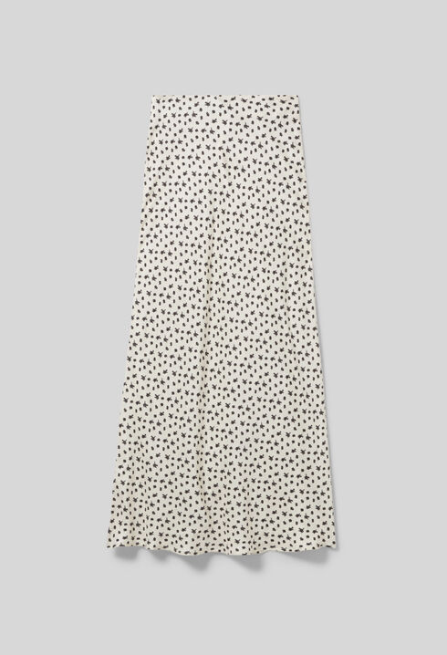 Floral print fluid skirt