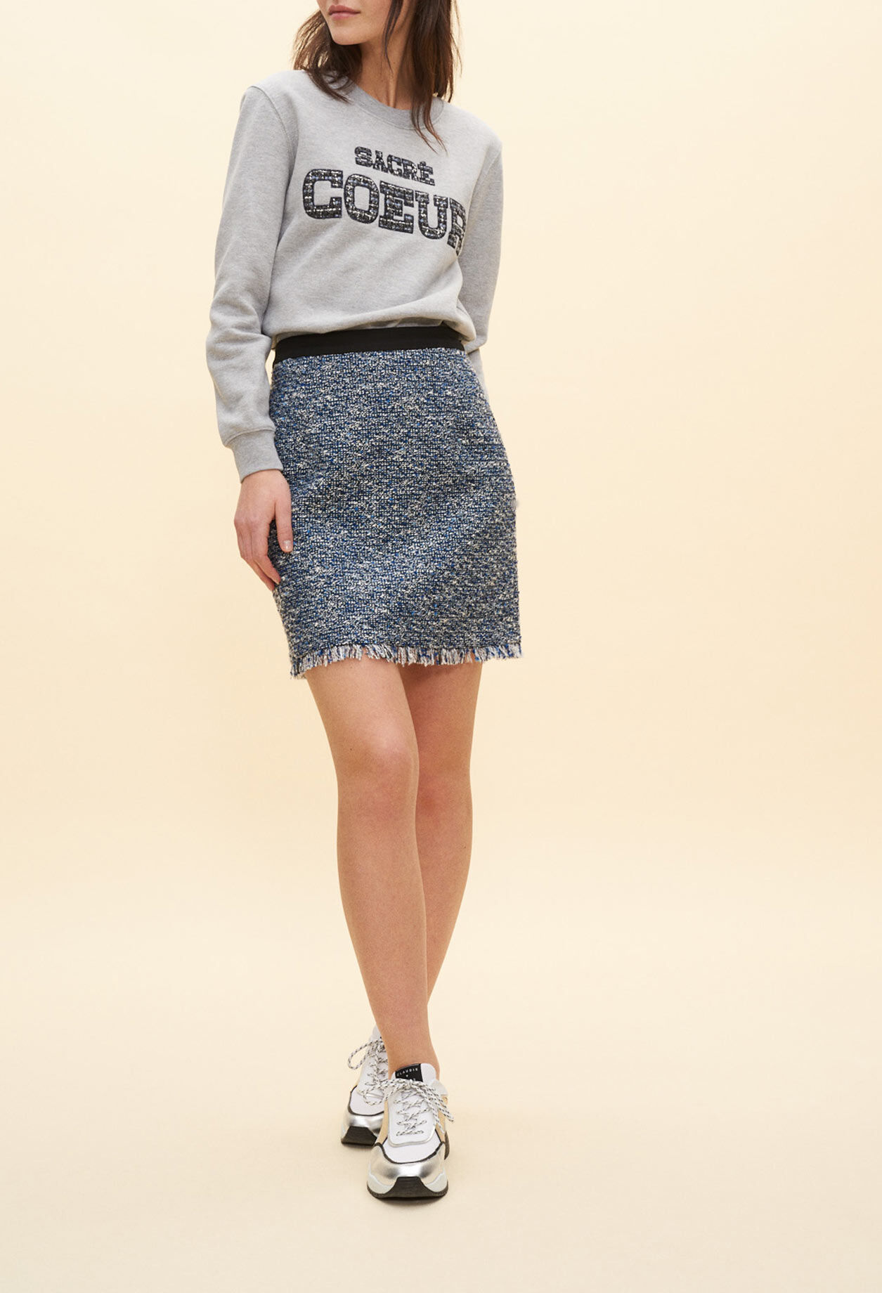 Metallic mini skirt