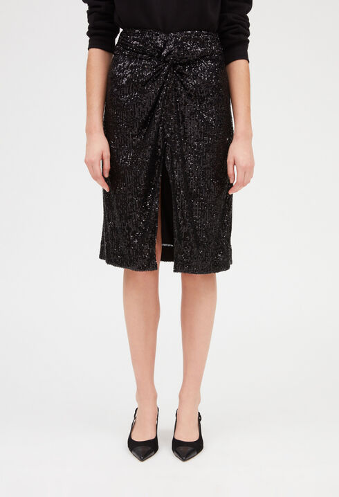 Black skirt with sequins