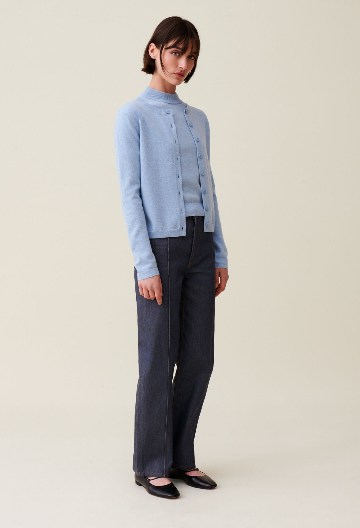 Wool Cardigan w/ CP Embroidery