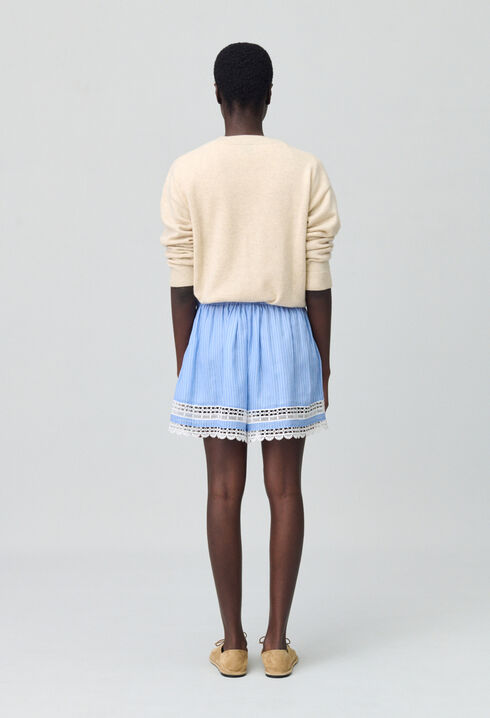 Striped Lace Shorts