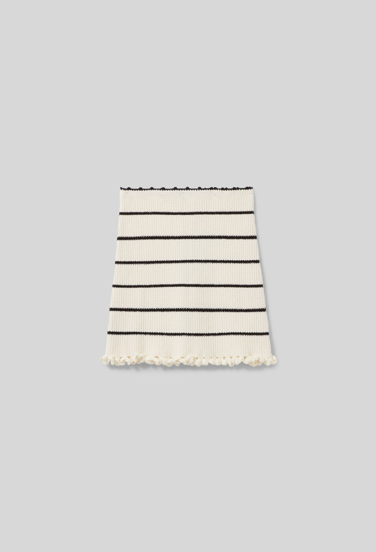Striped fine knit skirt