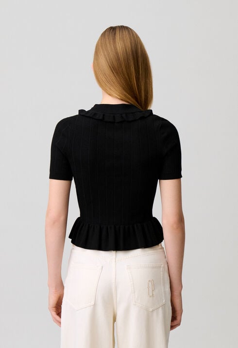 Heart open-knit top