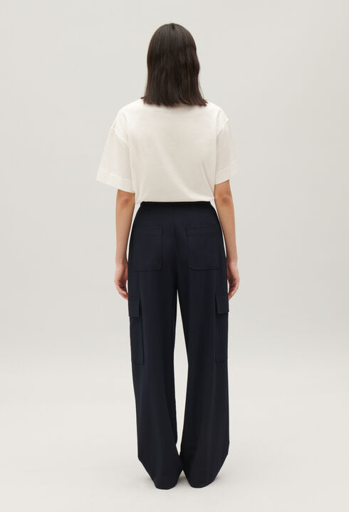 Navy cargo trousers