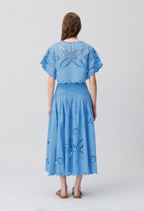 Butterfly Embroidered Top