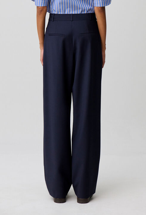Tailored wool blend trousers