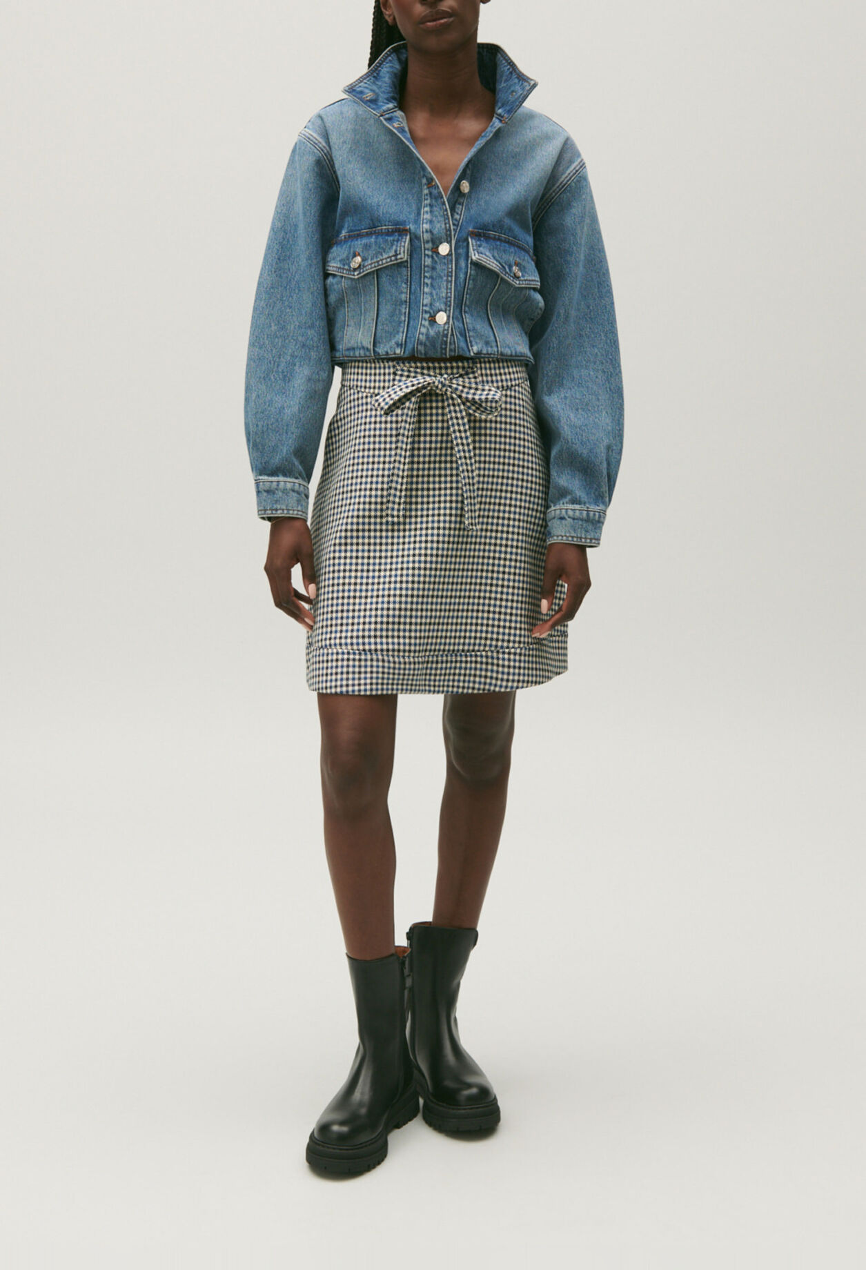 Checked skirt