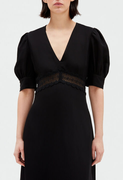 Embroidered midi dress