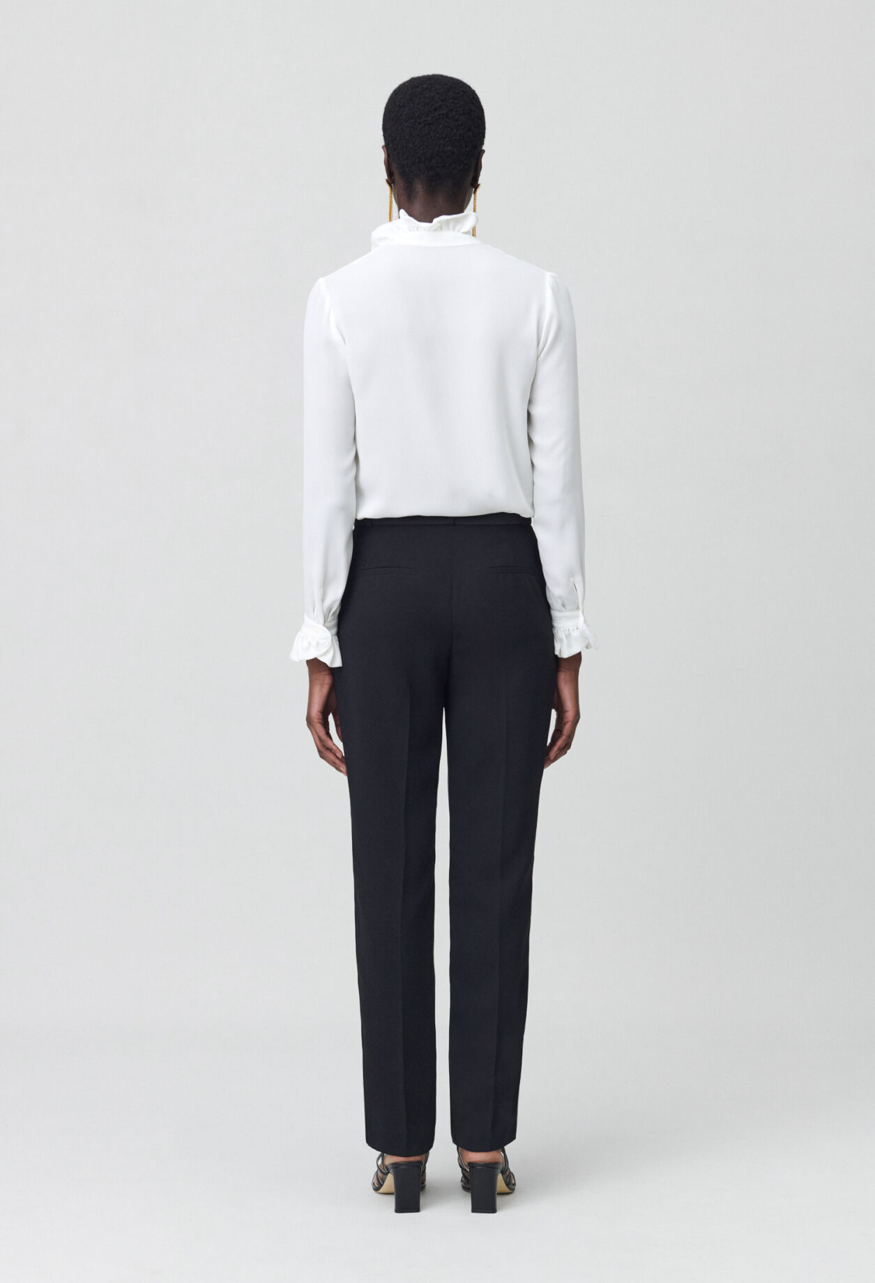 Cigarette-cut Tailored Trousers