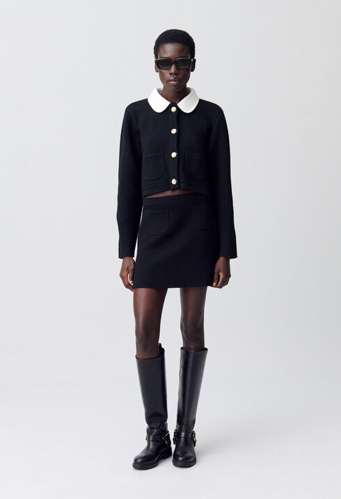 Short A-line Knit Skirt