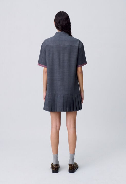 Pleated Mini Dress