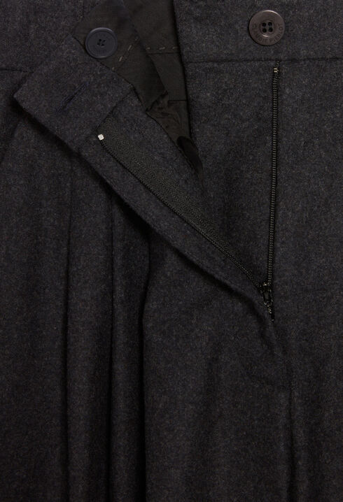 Flecked grey wide-leg trousers